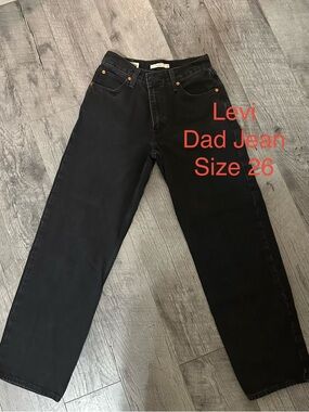 Levi's Black Relaxed Dad Jeans